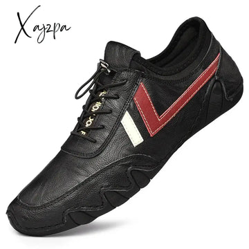 Men Sneakers New Spring Autumn Sewing Casual Shoes For Lace-Up Flats Driving Solid Color Loafer